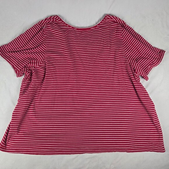 Catherines Suprema Collection Top 4X 30/32W Red Plus Size Short Sleeve T Shirt - Picture 4 of 4